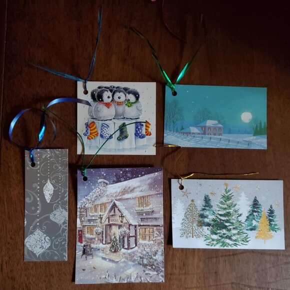 Lot of 50 Upcycled Christmas Gift Tags - Picture 10 of 14